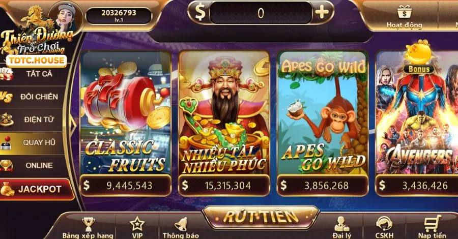 Đồ họa sống động của Slot Game trên 88kim App iOS
